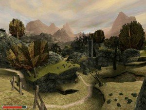 Gothic's home-built engine can display both organic landscapes and detailed human structures.