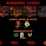 The level selection screen.