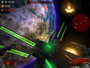 Assaulting a Skaarj mothership. One has to wonder why these cool ideas were missing from Unreal II.