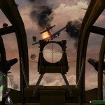 An unlucky RAF bomber gets hit.