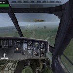 Behind the controls of a UH-60 Blackhawk.