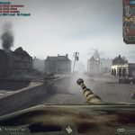 The view from the turret of a tank.